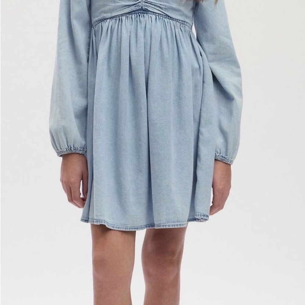 Gap Blue Demin/chambray Girls Dress